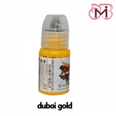 رنگ تاتو ورد فیمس (زرد) دبی گلد 15میل World Famous DUBAI GOLD