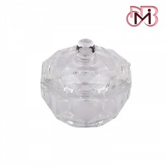 گوده شیشه ای درب دارکوچک مخصوص مواد کاشت ناخن